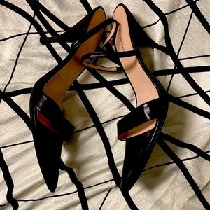 Cesare Catini Black Pink LeatherSandals NeverUsed